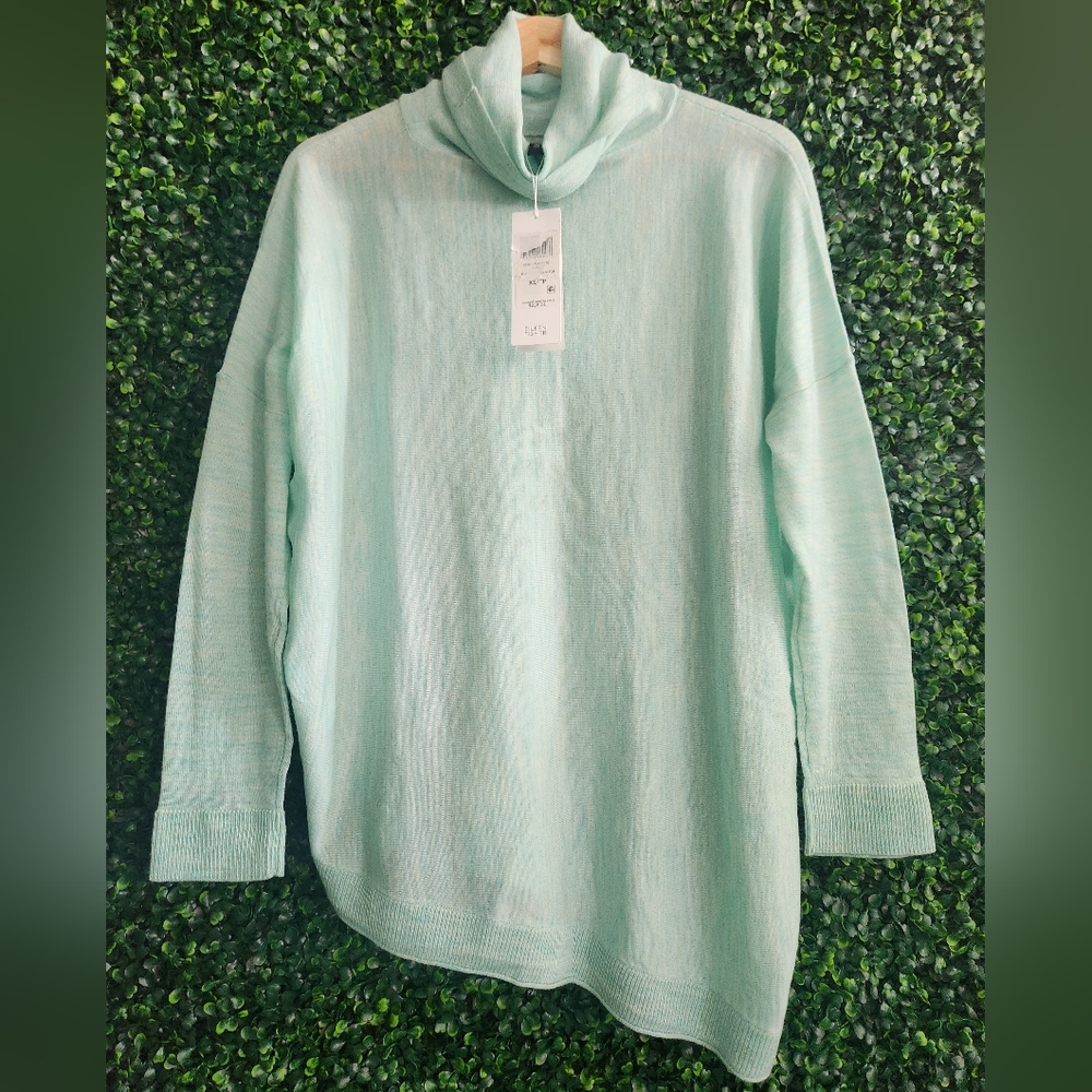 Eileen Fisher Women's Merino Woool Turtleneck Arora  Asym Sweaters Size XS